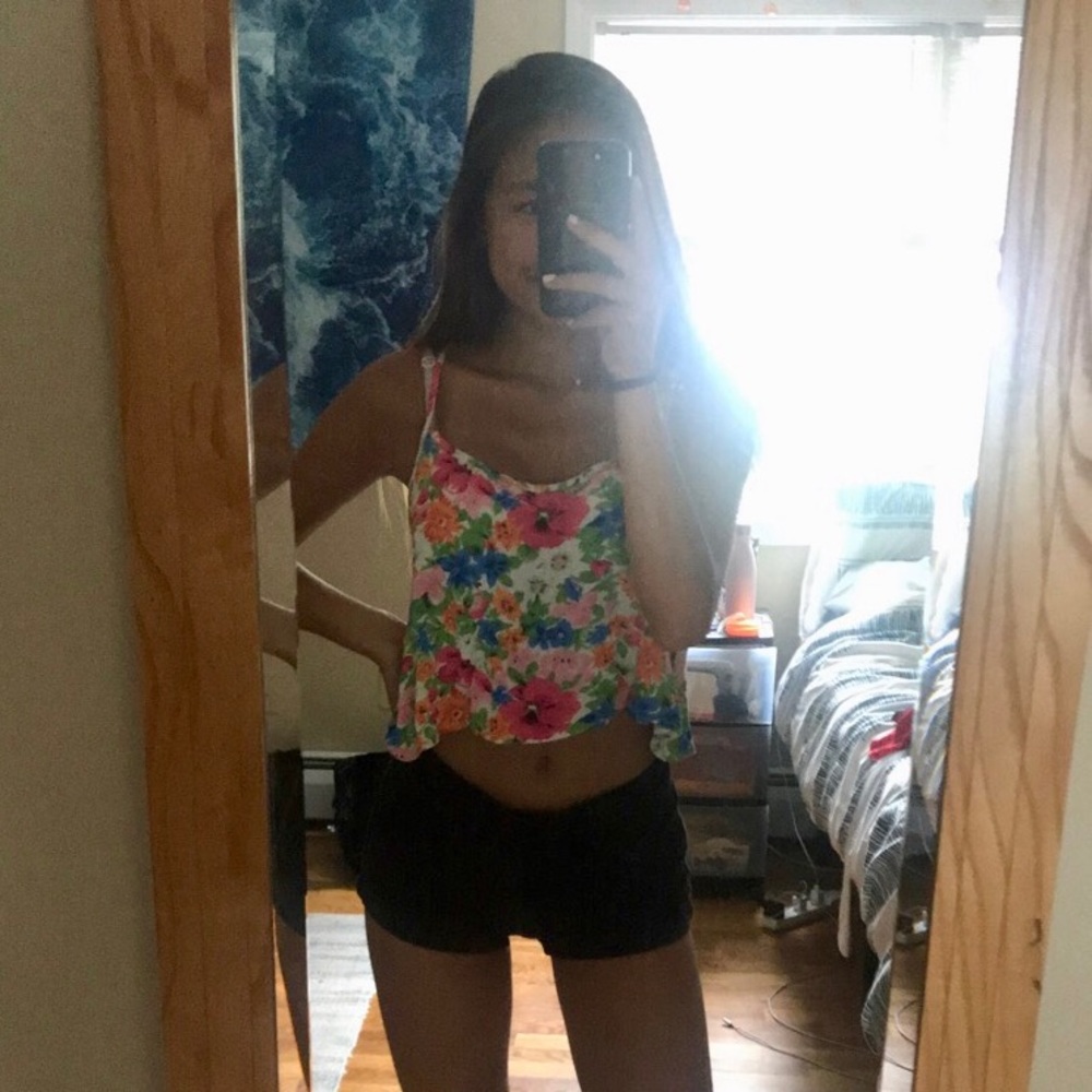 PacSun Floral Crop Tank